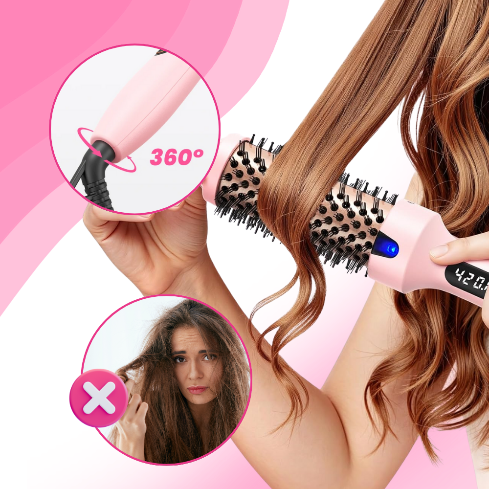 3-in-1 Heated Round Brush - Ozerty