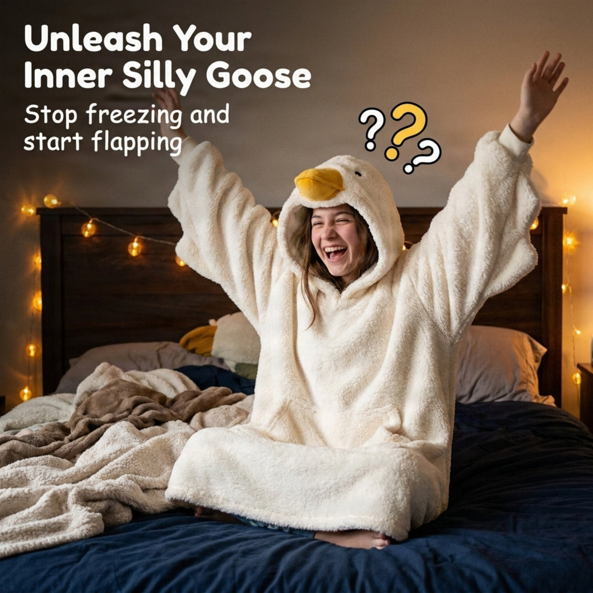Cozy Oversized Goose Blanket Hoodie - Ozerty