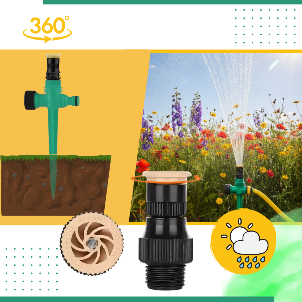 Adjustable Rotary Lawn Sprinkler - Ozerty