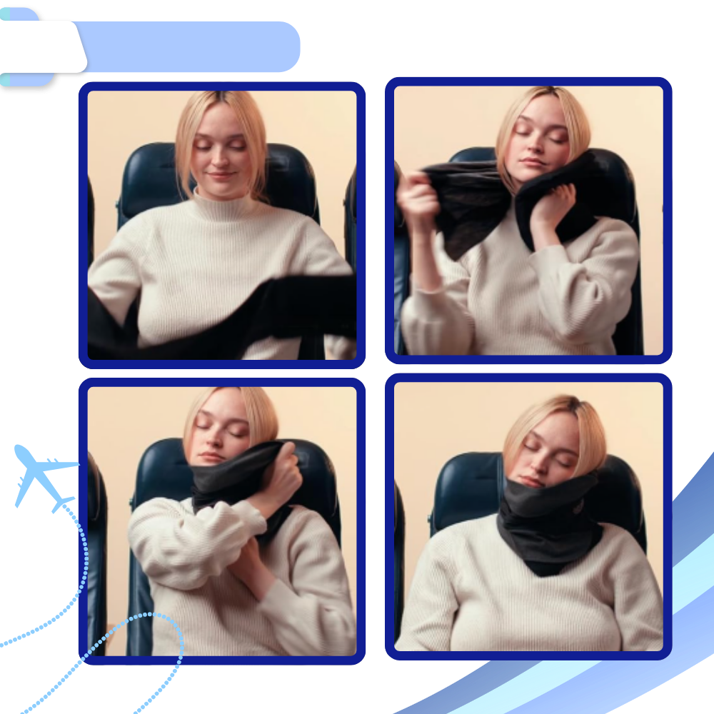 Adjustable Travel Neck Pillow - Ozerty