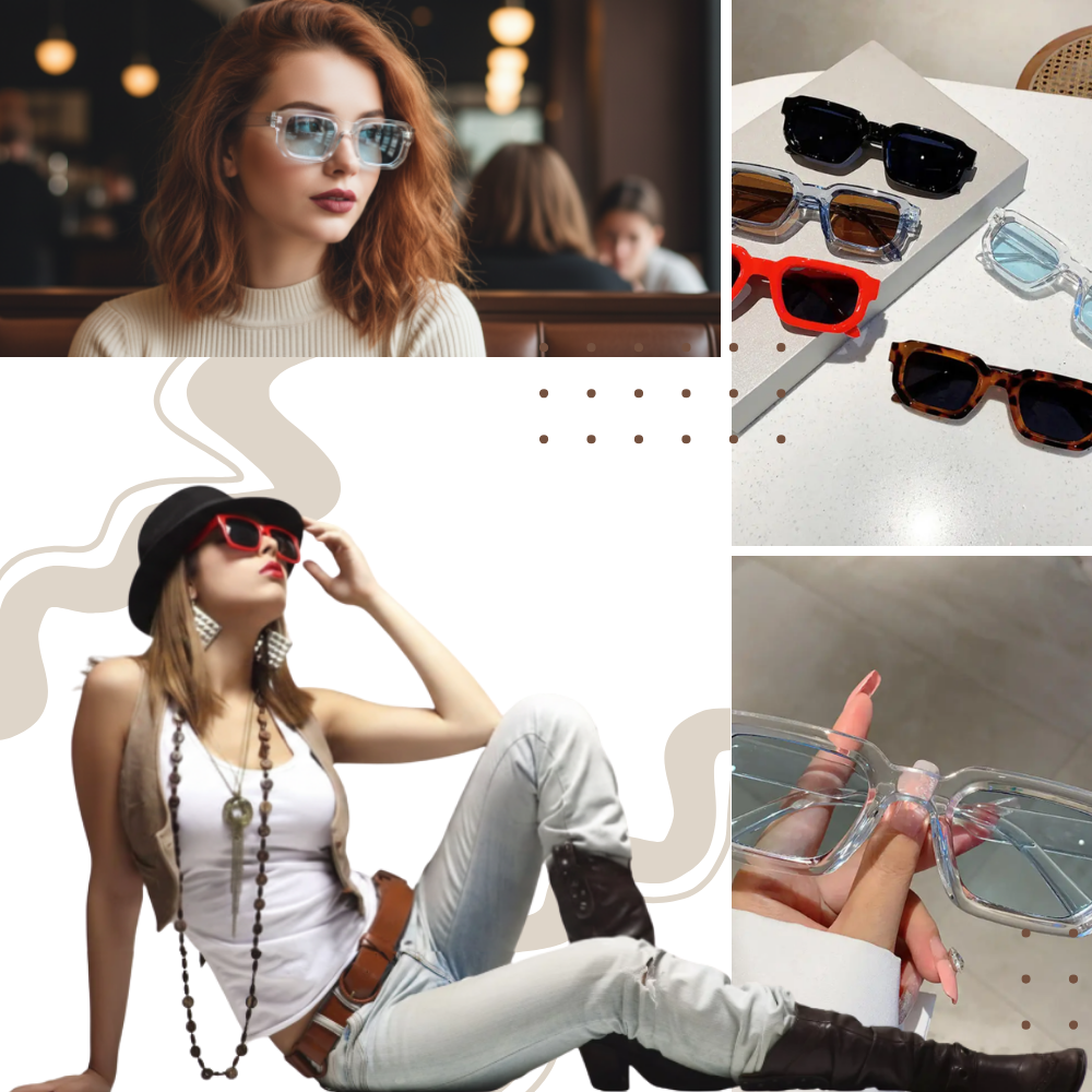 Bold Energy Rectangle UV Sunglasses - Ozerty