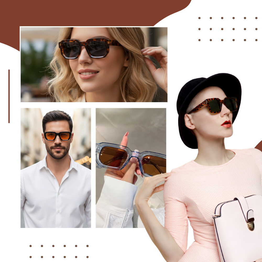 Bold Energy Rectangle UV Sunglasses - Ozerty