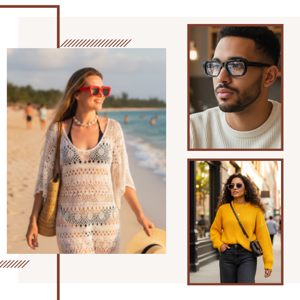 Bold Energy Rectangle UV Sunglasses - Ozerty