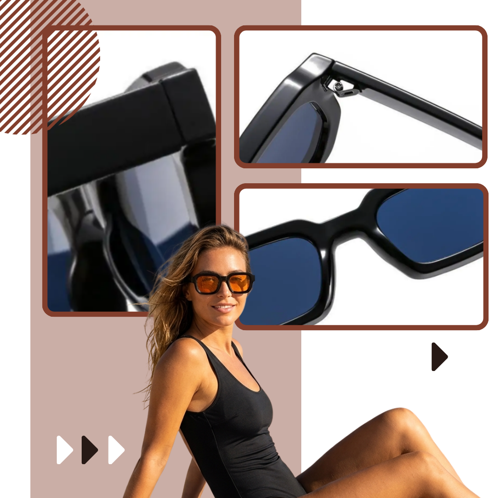 Bold Energy Rectangle UV Sunglasses - Ozerty
