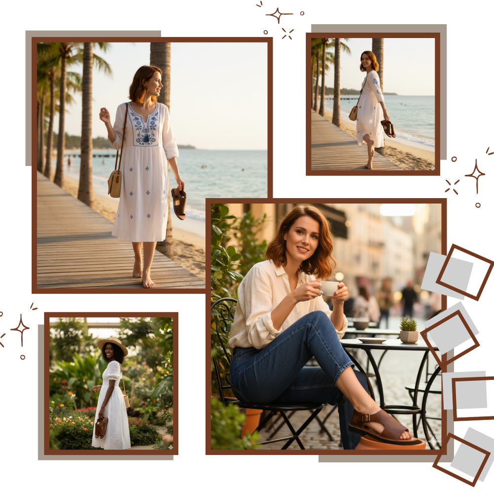 Chic Vintage Orthopedic Sandals - Ozerty