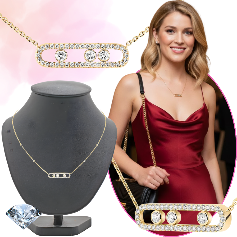 Classic Three Stone Necklace - Ozerty