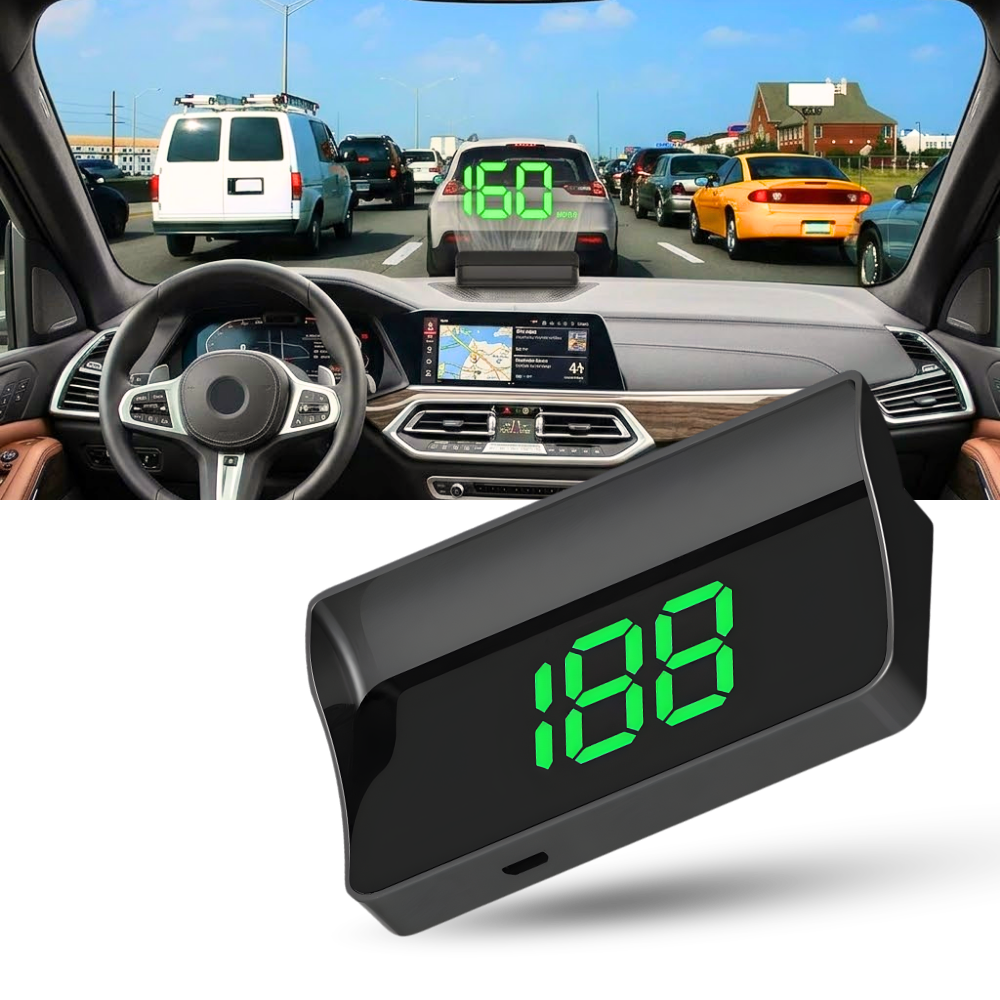 Clear & Intuitive Projector Windshield Speedometer - Ozerty