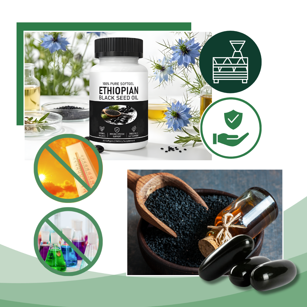 Cold-Pressed Black Seed Oil Capsule - Ozerty