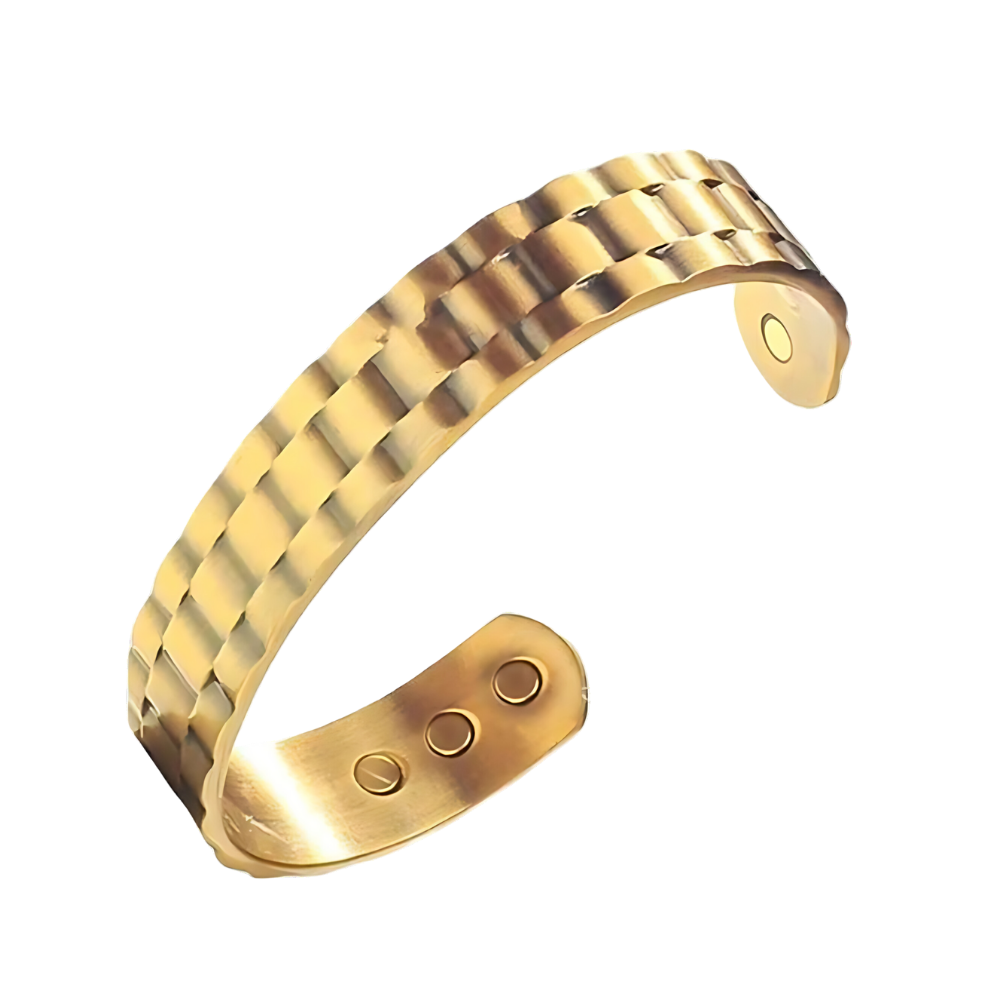 Copper Magnetic Therapy Bracelet -Gold - Ozerty