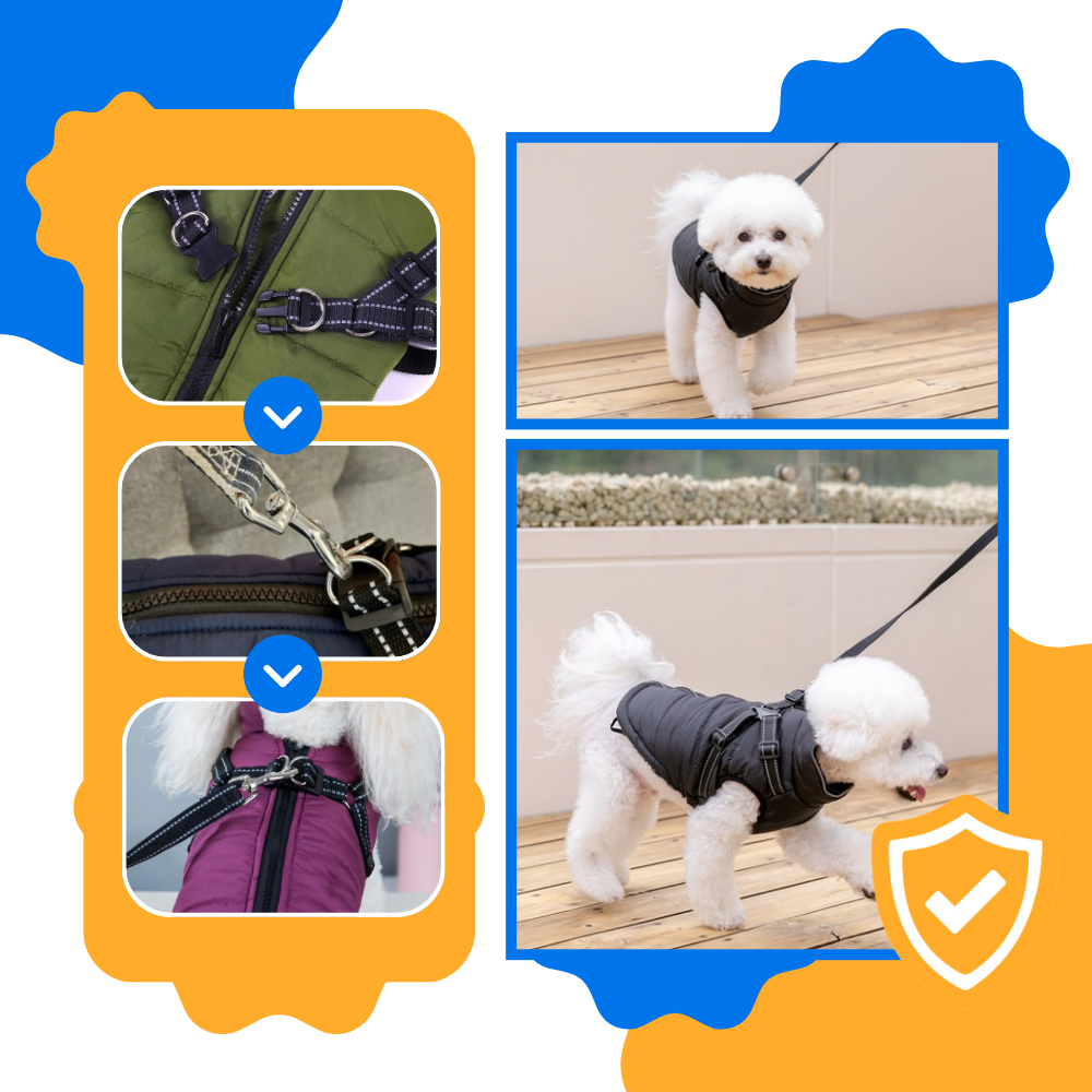 Cozy Dog Harness Winter Jacket - Ozerty