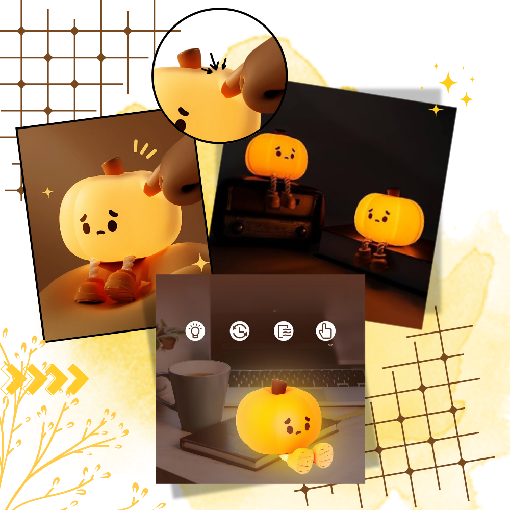Cute Sad Pumpkin Night Light - Ozerty