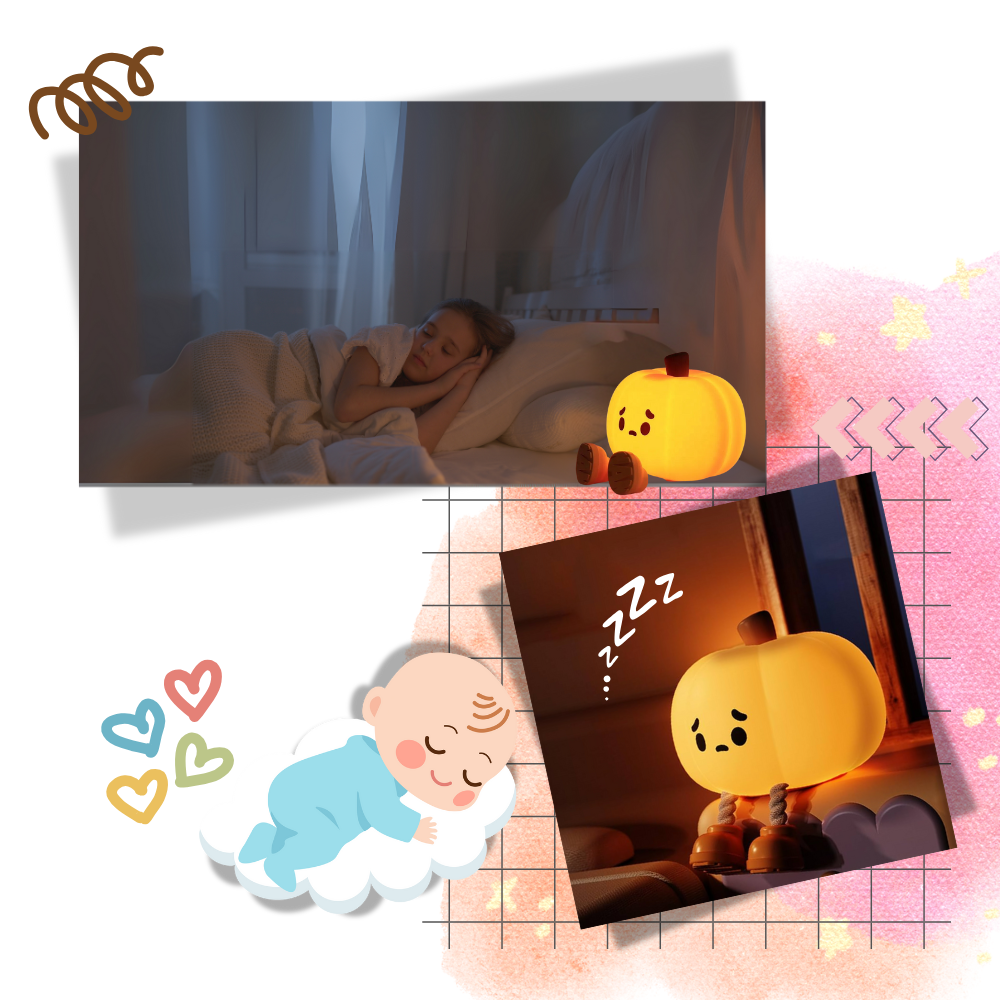 Cute Sad Pumpkin Night Light - Ozerty