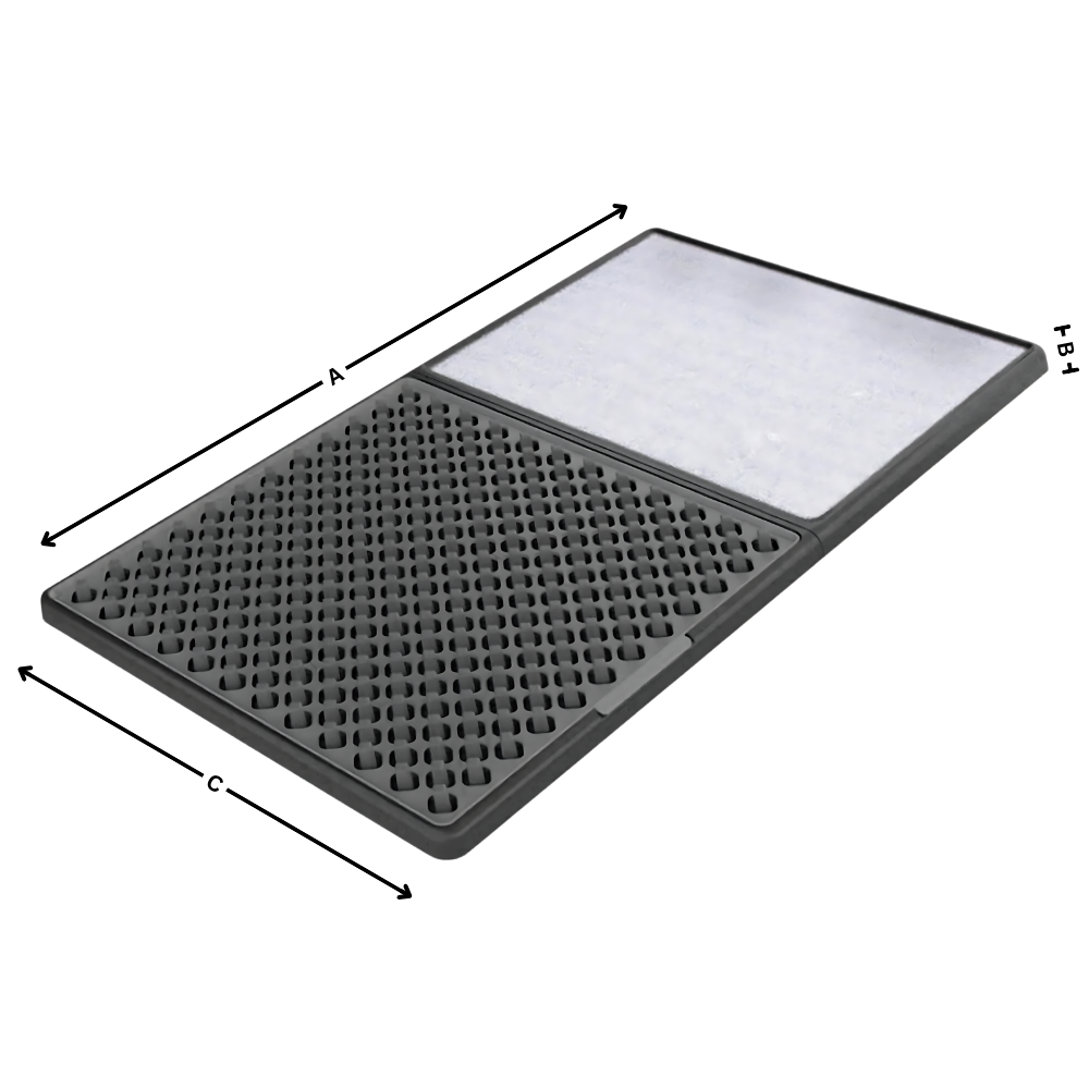 Dual Cleaning Zones Sanitizing Door Mat - Ozerty