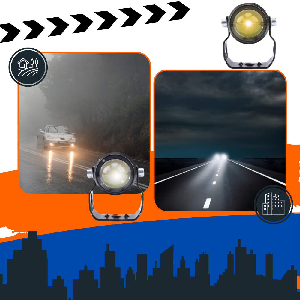 Dual Light Motorcycle Headlamp - Ozerty