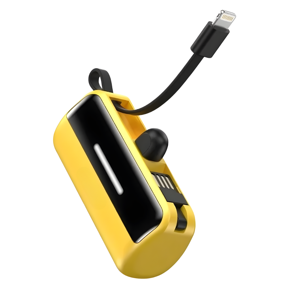 Efficiently Reliable Mini Stand Power Bank -Yellow - Ozerty