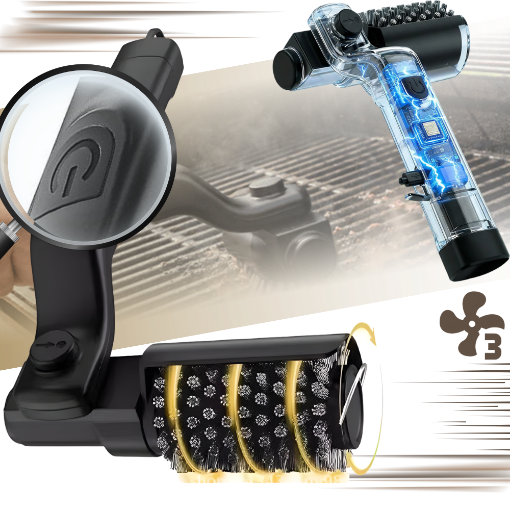 Effortlessly Convenient Cordless Grill Brush - Ozerty