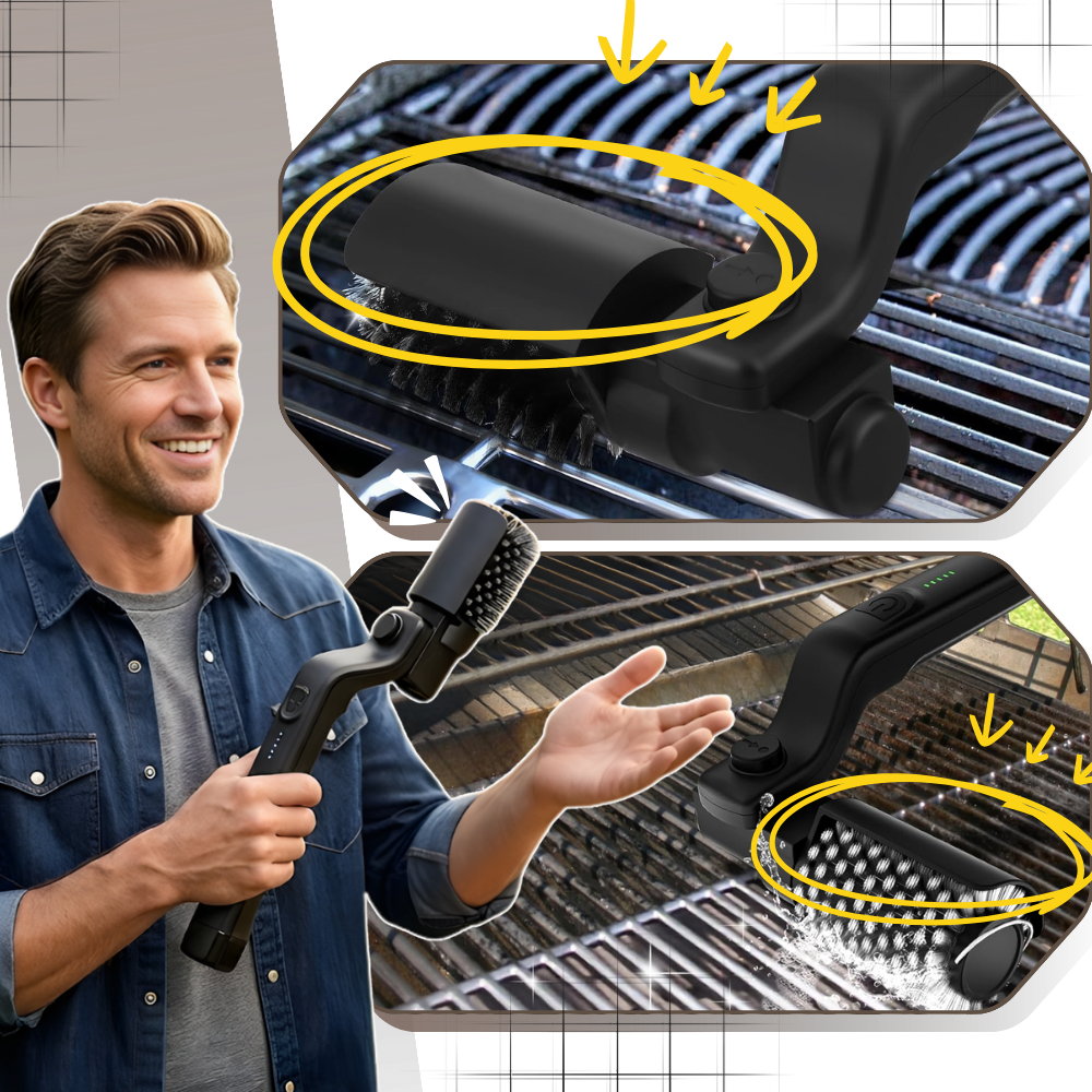 Effortlessly Convenient Cordless Grill Brush - Ozerty