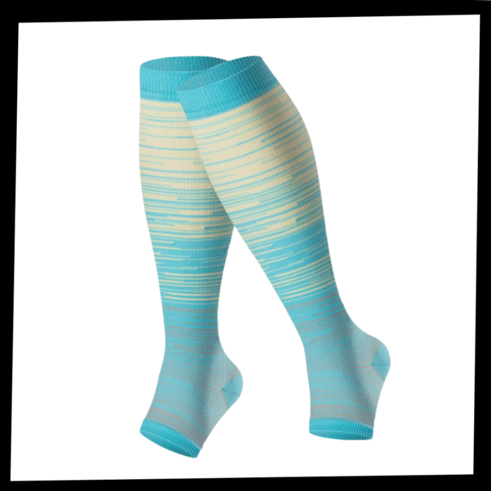 Elastic Open Toe Compression Sock - Ozerty