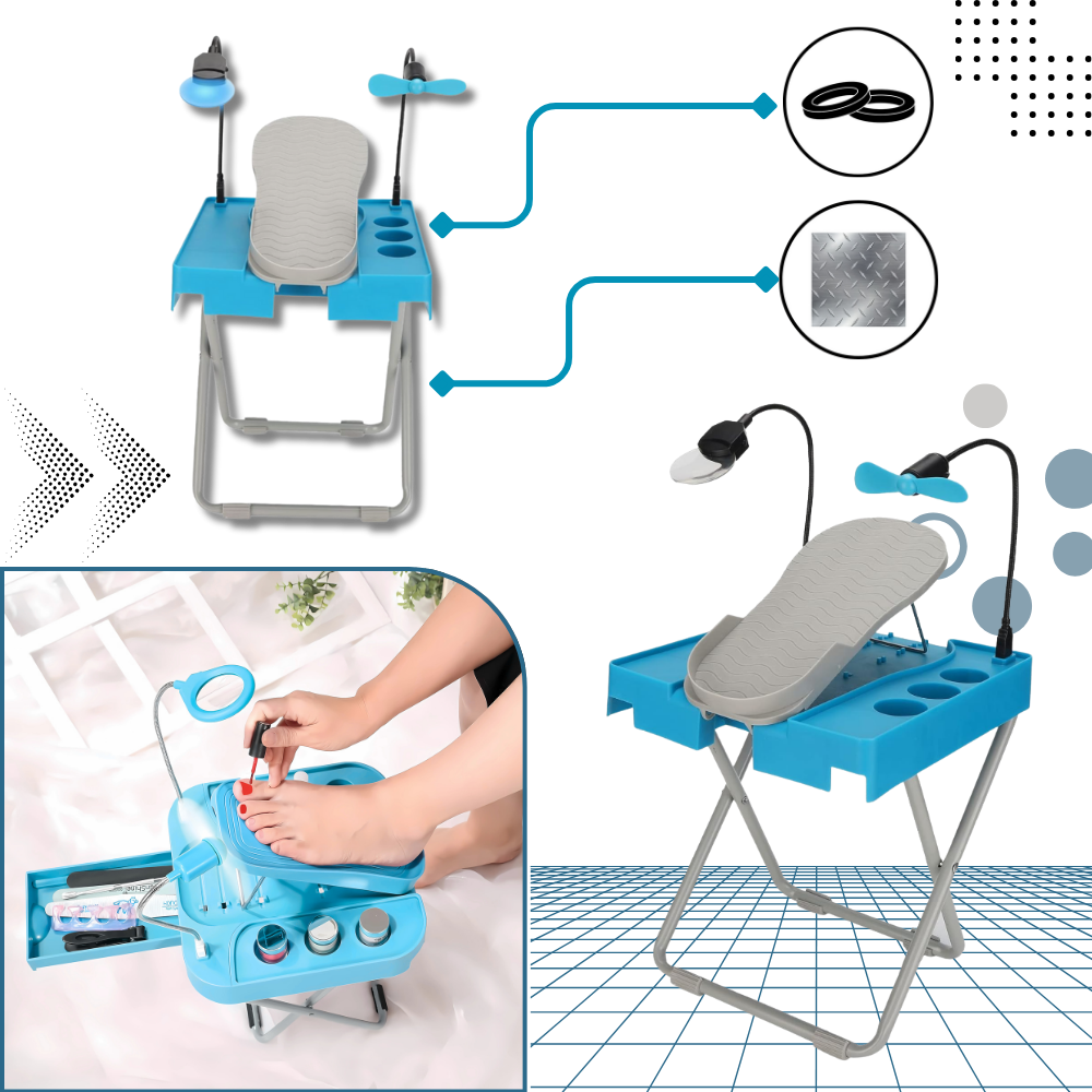 Ergonomic LED Pedicure Foot Rest - Ozerty