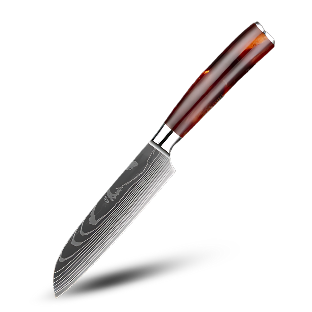 Fire Land Series Japanese Knives -Santoku Knife 5 inch/12 cm - Ozerty
