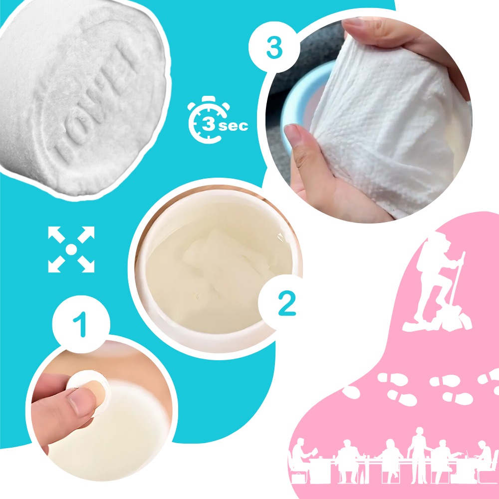 Gentle Cotton Compressed Towels - Ozerty