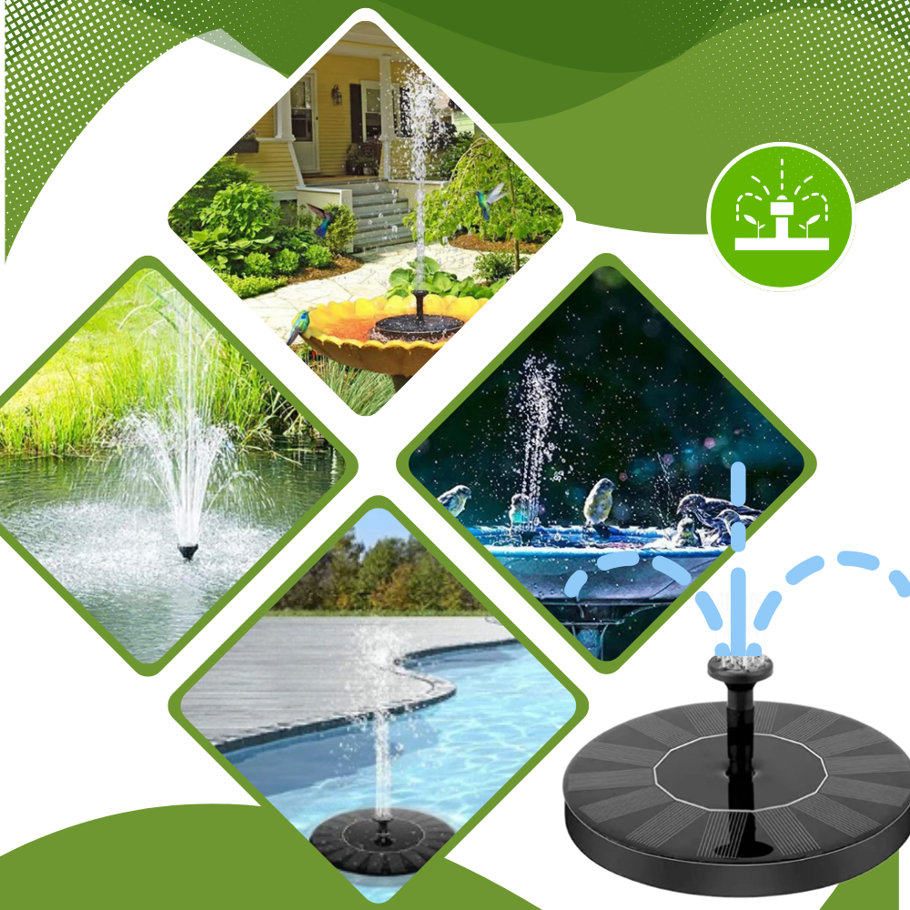 Instant Charm Garden Floating Solar Fountain - Ozerty