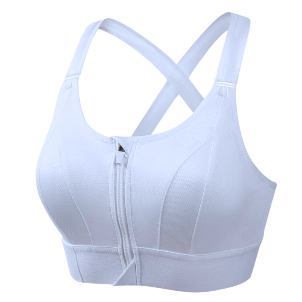 Maximum Support Racerback Sport Bra -White - Ozerty