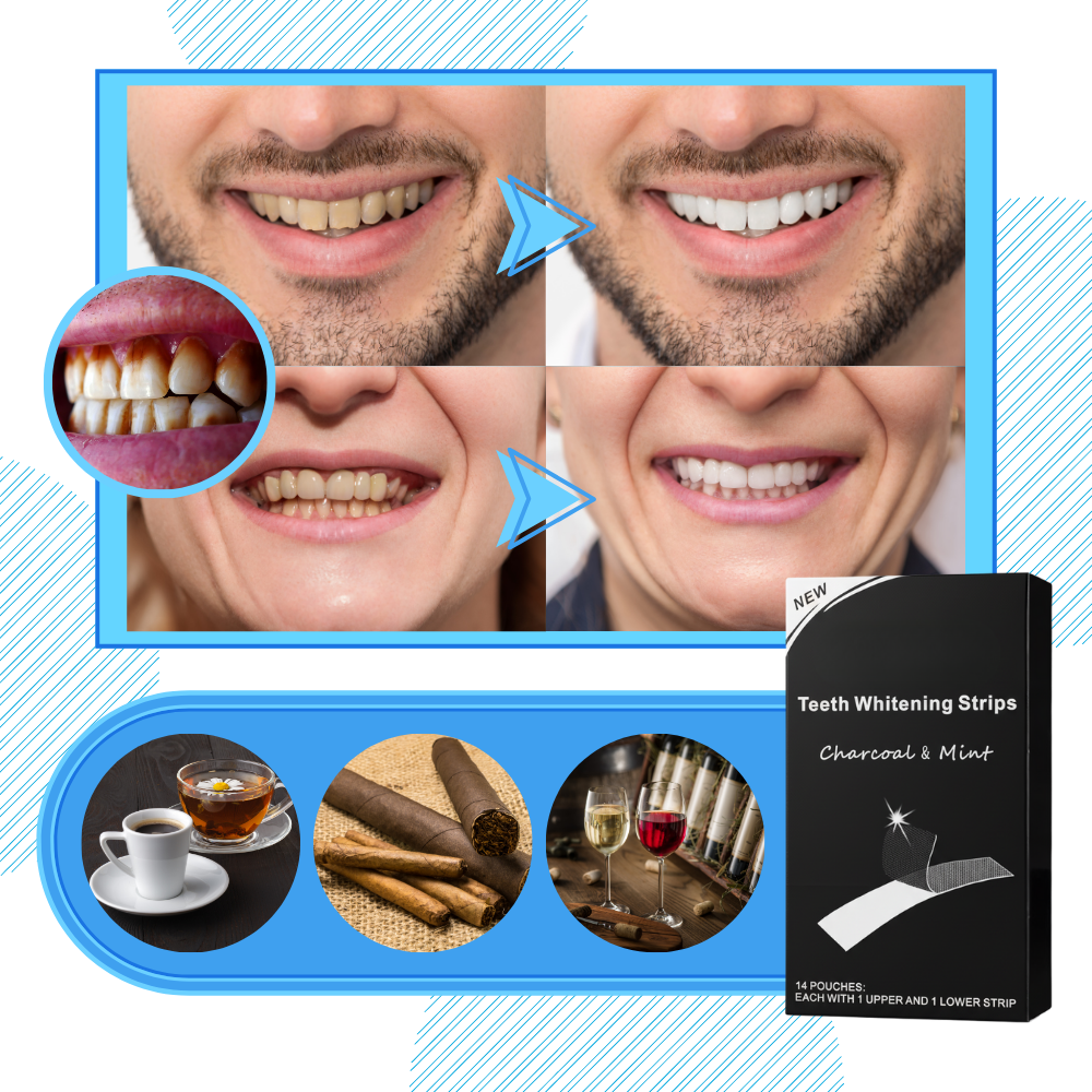 Minty Charcoal Teeth Strips - Ozerty