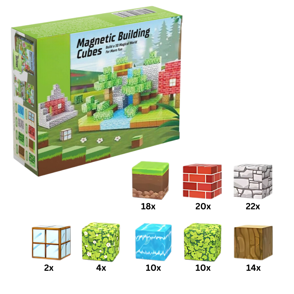 Educational Magnetic Minecraft Blocks -100 PCS - Ozerty