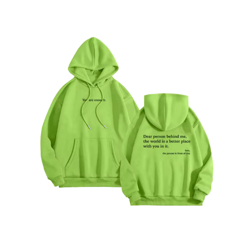 Motivational Loose Women Hoodie -Green - Ozerty