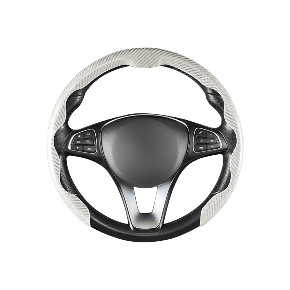 Non-Slip Steering Wheel Cover -White - Ozerty