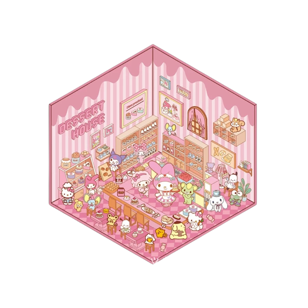 Pastel Home Tales Stickers -Pink House - Ozerty