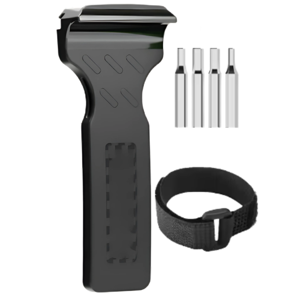 Portable Bike Tire Tool -Black + 4 bit & velcro - Ozerty