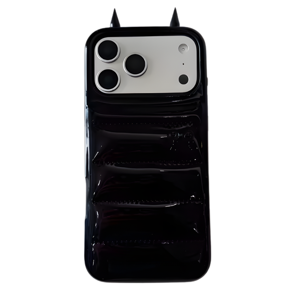 Puffer Horn Phone Case -Black - Ozerty