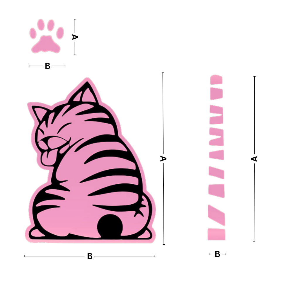 Quirky Cat Wiper Decal - Ozerty