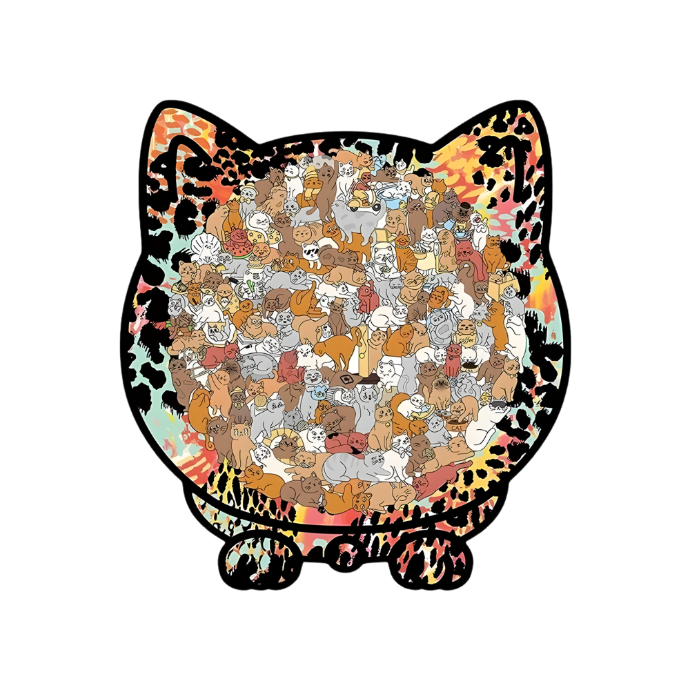 Relaxing Jigsaw Cat Puzzle -Wild Cat - Ozerty