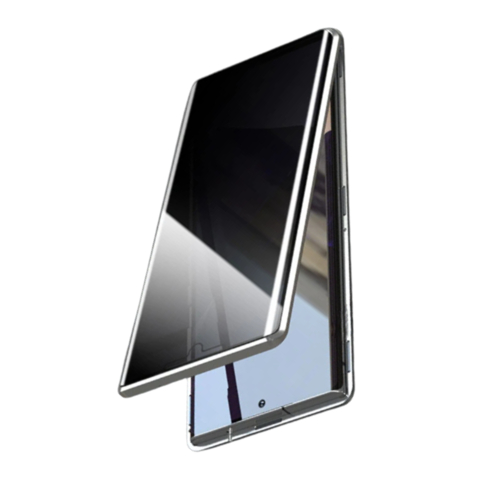 Samsung Phone Case & Privacy Glass -Silver - Ozerty