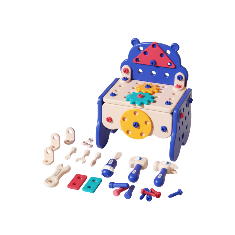 Screw Puzzle Kid Tool Box -Blue - Ozerty