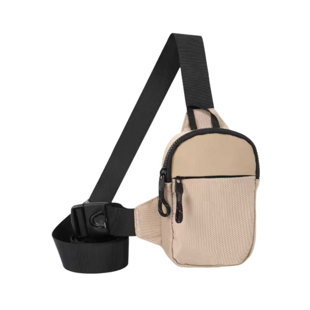 Stylish Mini Sling Chest Bag -Khaki - Ozerty