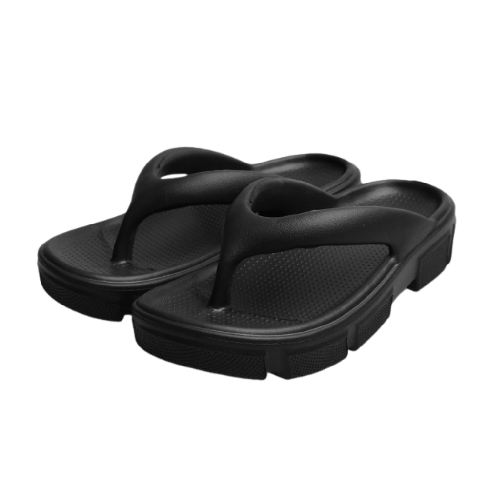 Ultra-Comfort Cloud Slippers -Black - Ozerty