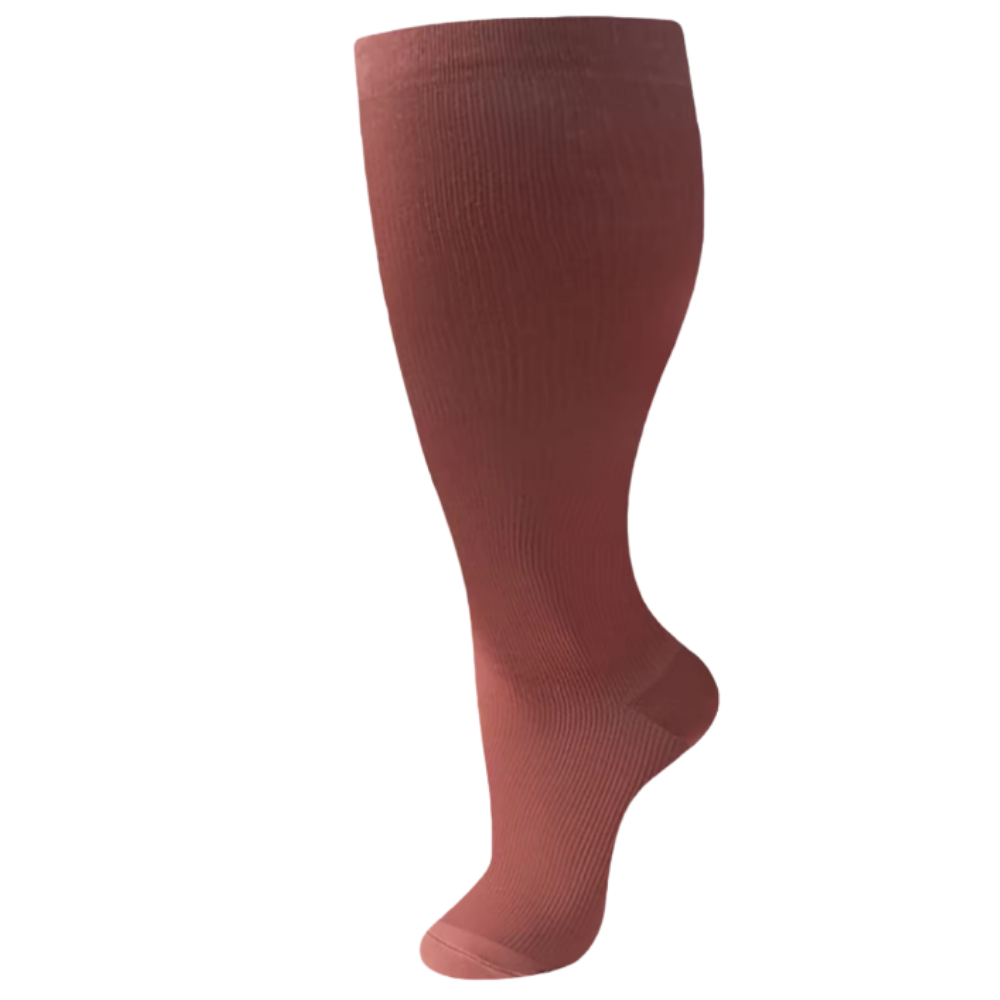 Wide Breathable Compression Sock -Brown - Ozerty