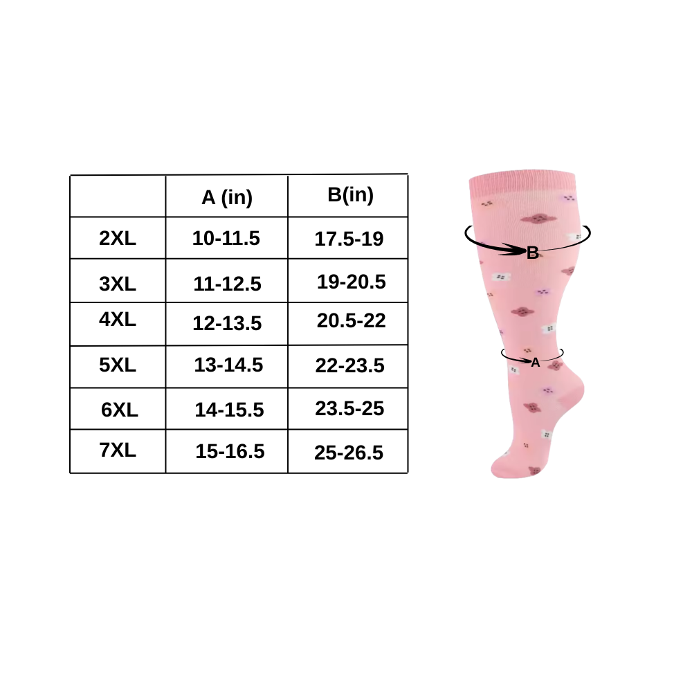 Wide Breathable Compression Sock - Ozerty