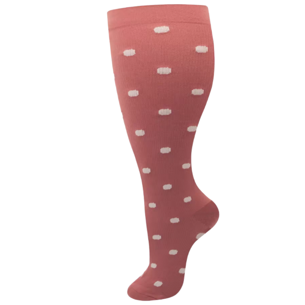 Wide Breathable Compression Sock -Polka Dot - Ozerty