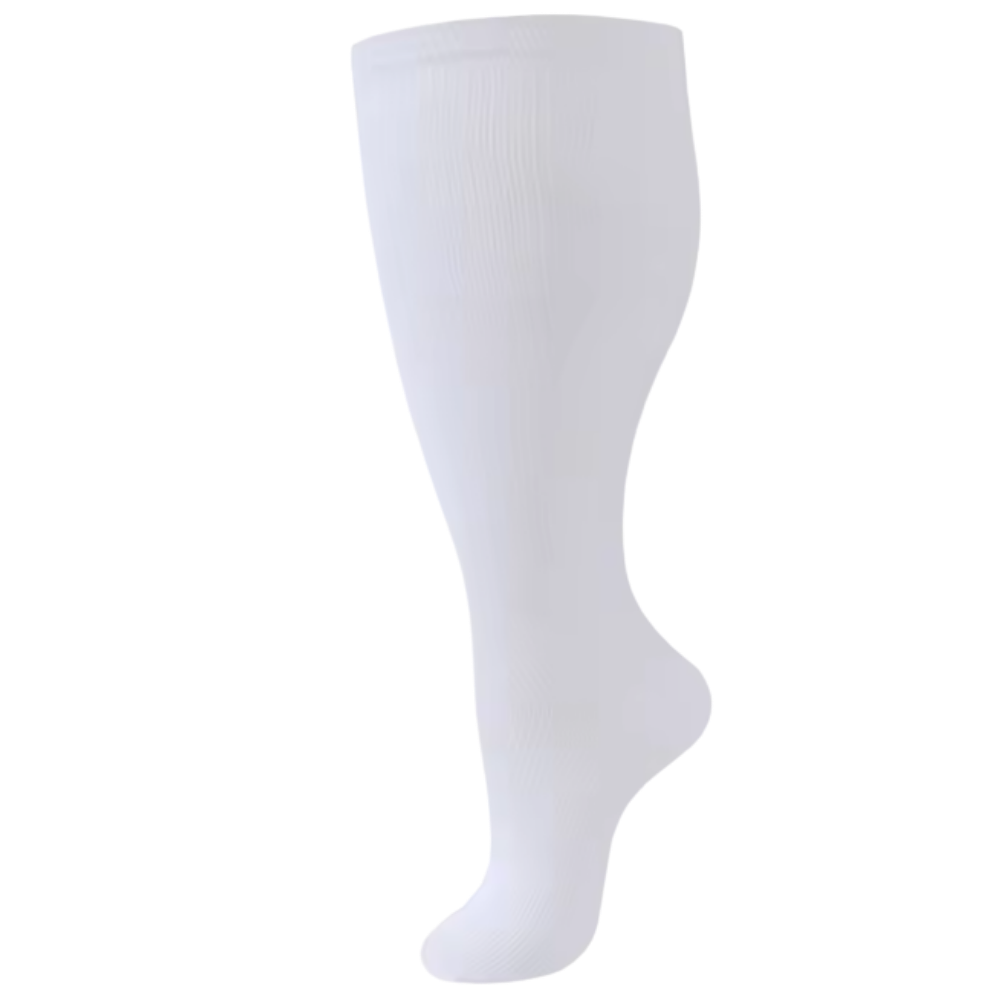 Wide Breathable Compression Sock -White - Ozerty