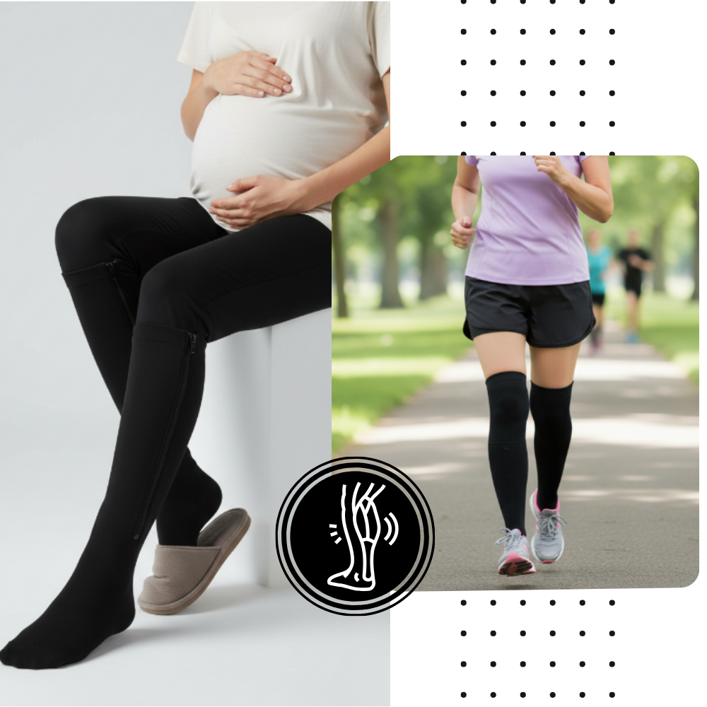 Zippered Knee Compression Sock - Ozerty