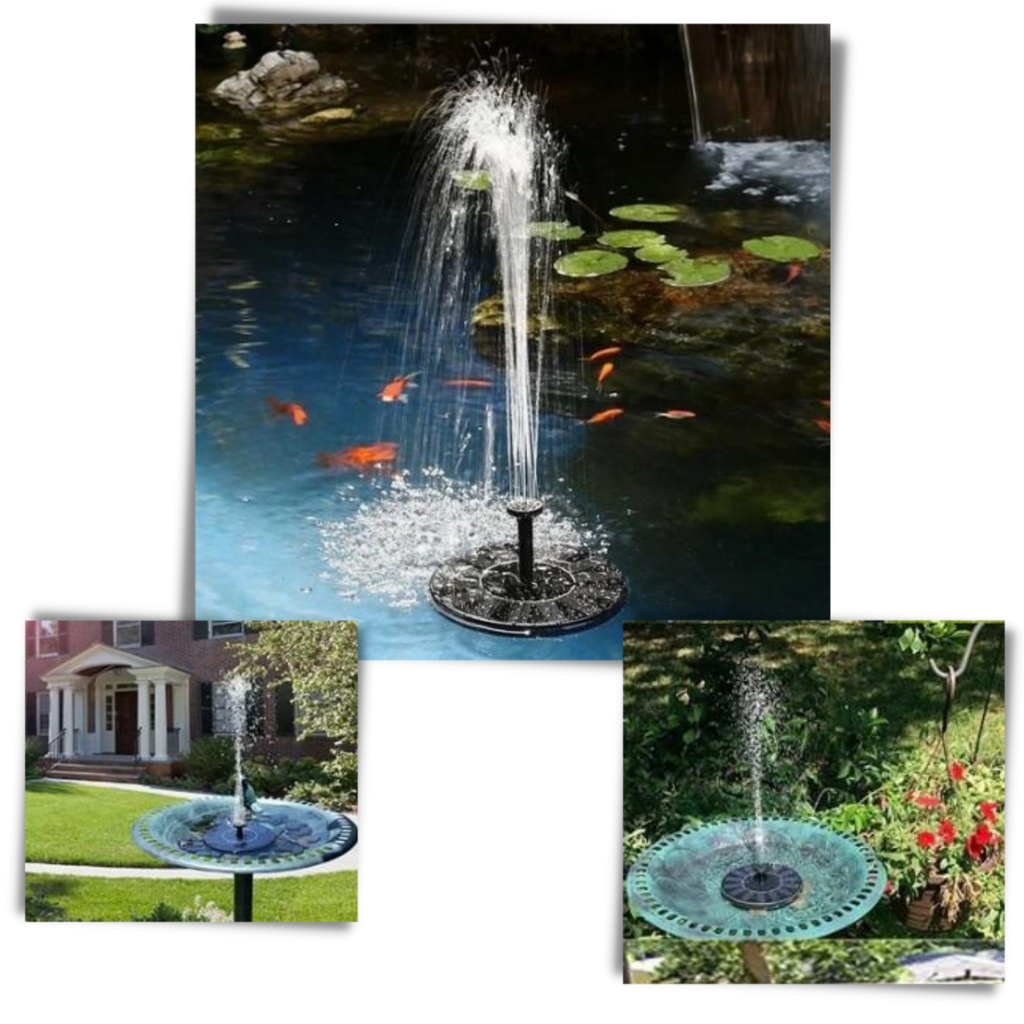 Floating solar water fountain