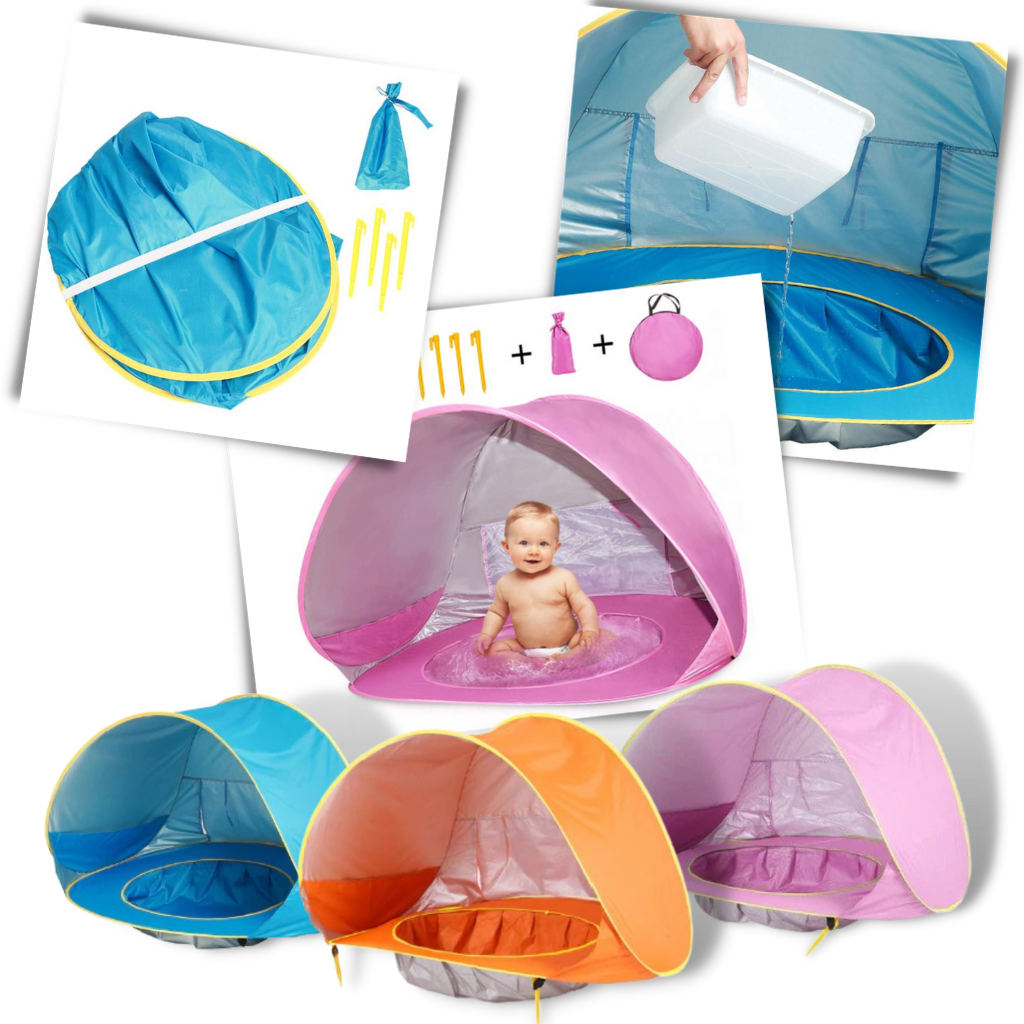 Portable Baby Beach Tent with Mini Pool Baby sun UV Tent shade