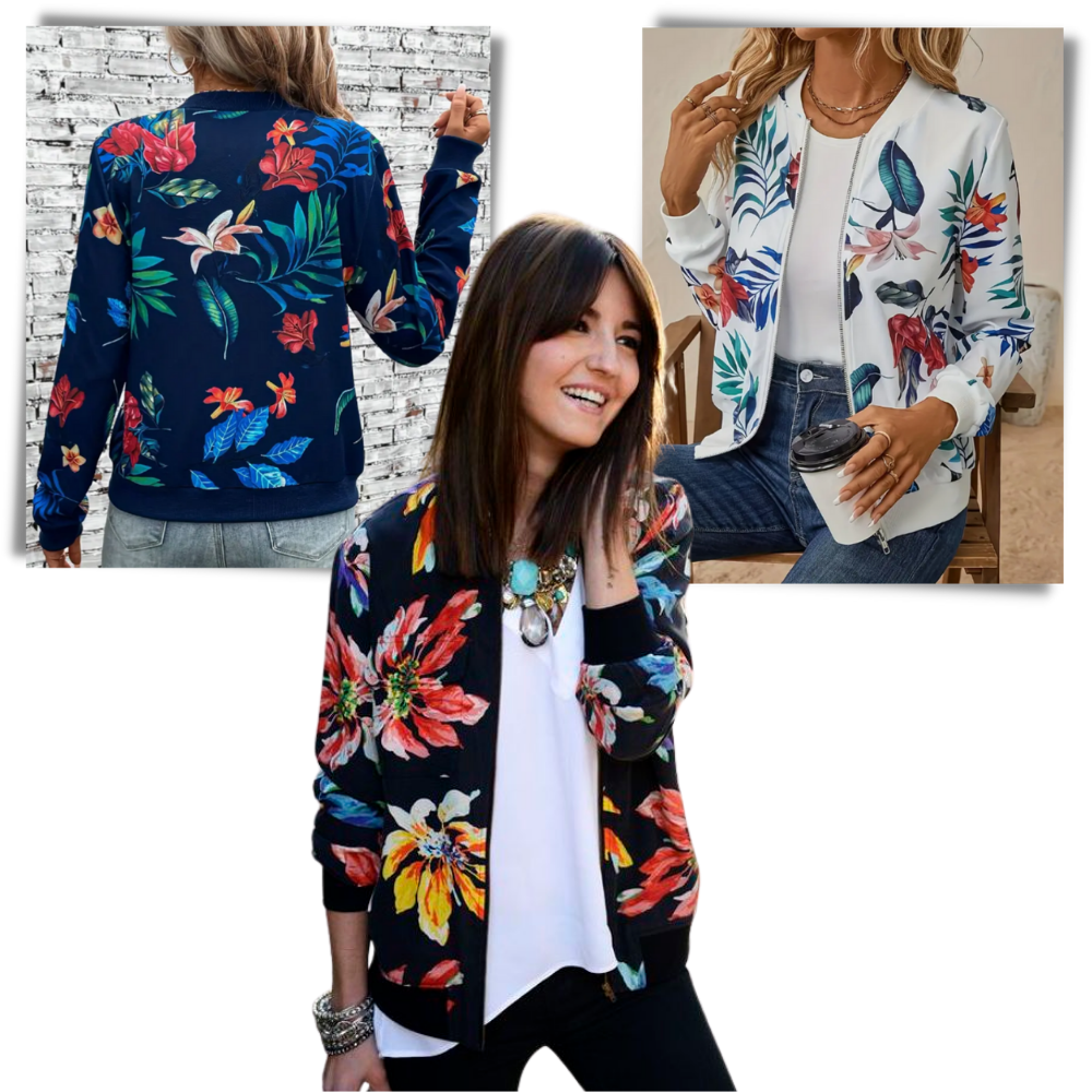 Flower bomber jacket womens outlet