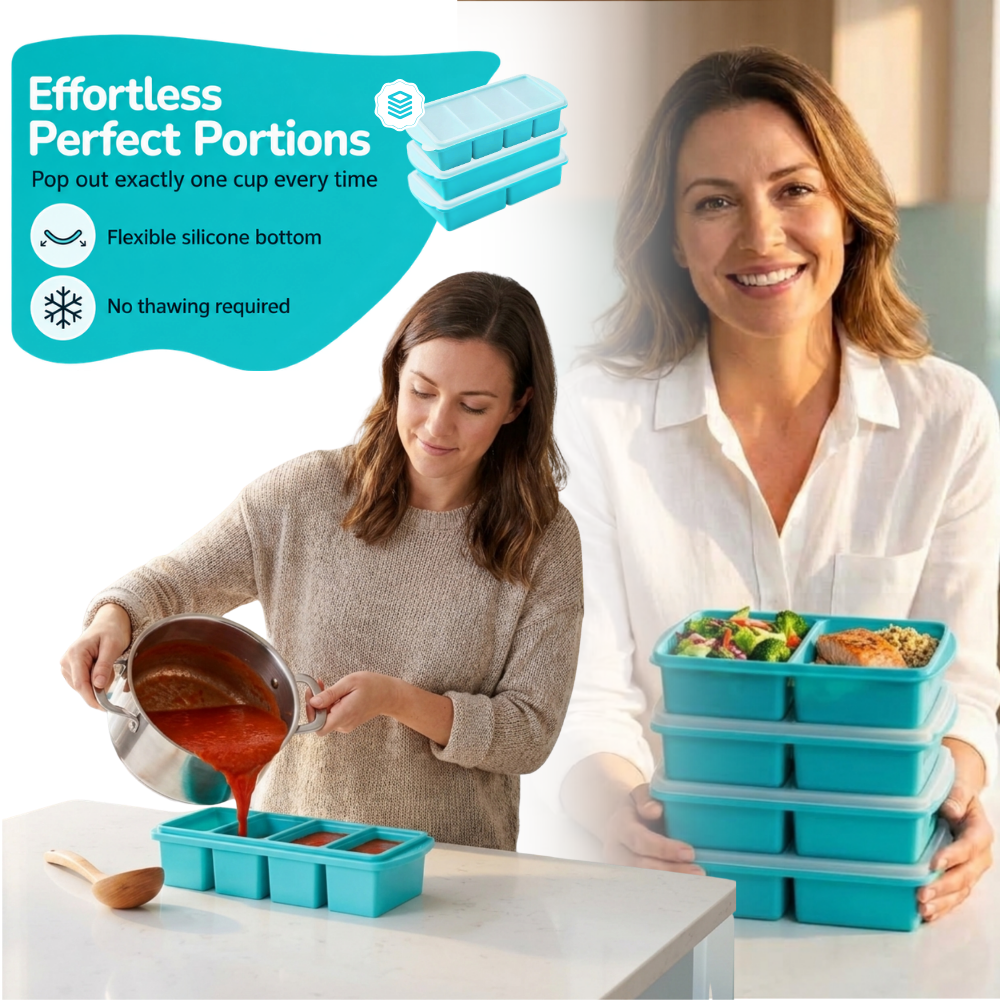 Neatly Portioned Silicone Freezer Tray - Ozerty
