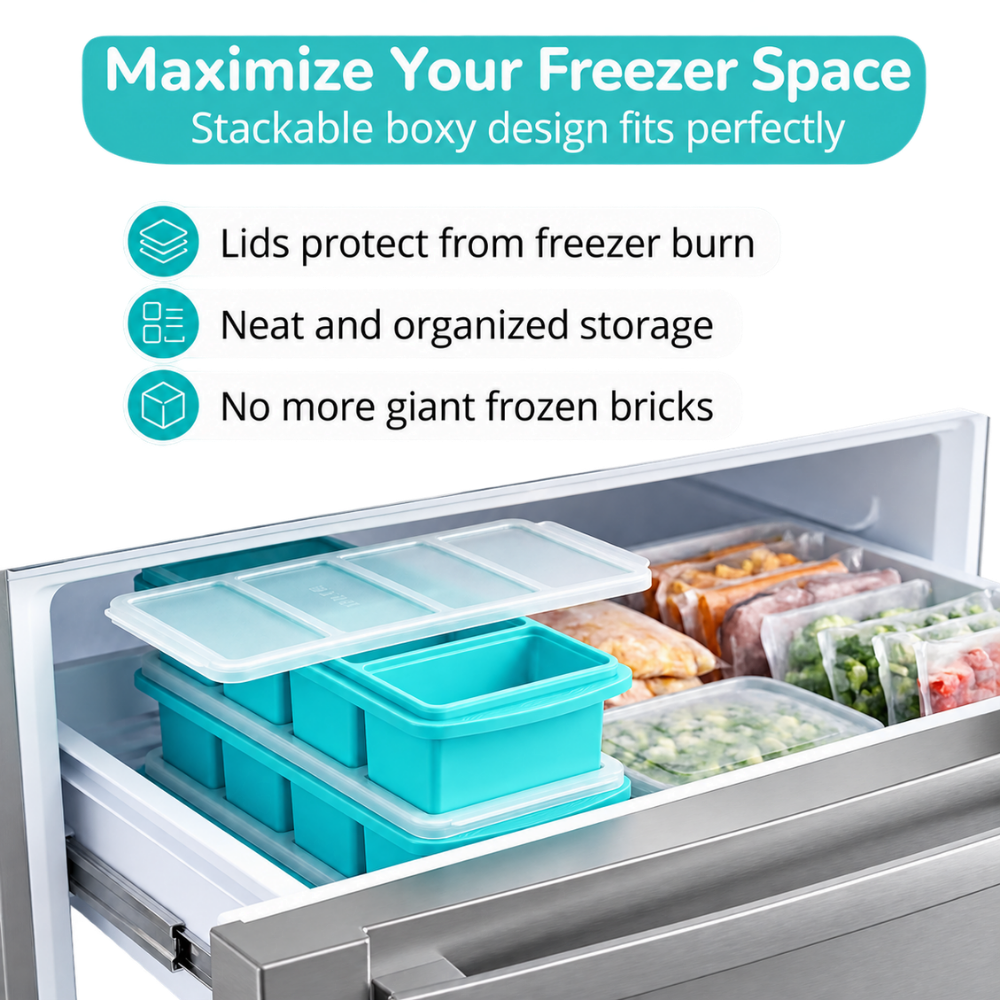 Neatly Portioned Silicone Freezer Tray - Ozerty